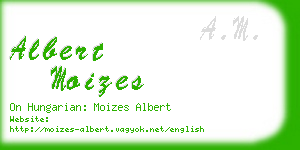albert moizes business card